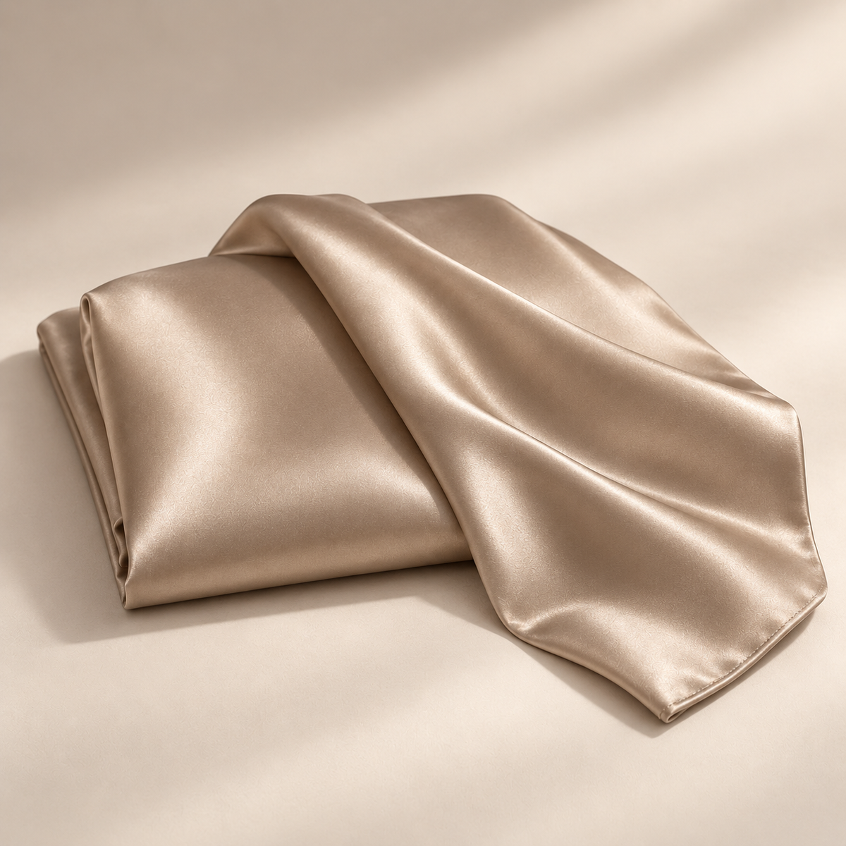 Silk pillowcase close-up